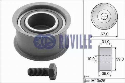 Ruville 55453 - Направляющий ролик, зубчатый ремень ГРМ autospares.lv