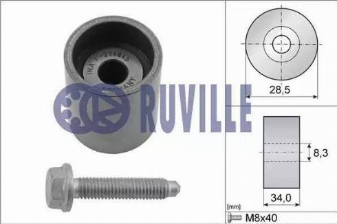 Ruville 55465 - Направляющий ролик, зубчатый ремень ГРМ autospares.lv