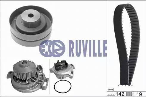 Ruville 55403701 - Водяной насос + комплект зубчатого ремня ГРМ autospares.lv