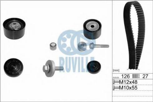 Ruville 5555576 - Комплект зубчатого ремня ГРМ autospares.lv