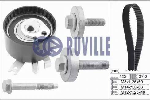 Ruville 5558170 - Комплект зубчатого ремня ГРМ autospares.lv