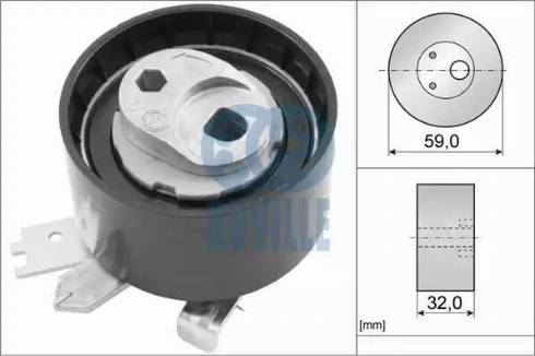 Ruville 55641 - Натяжной ролик, зубчатый ремень ГРМ autospares.lv