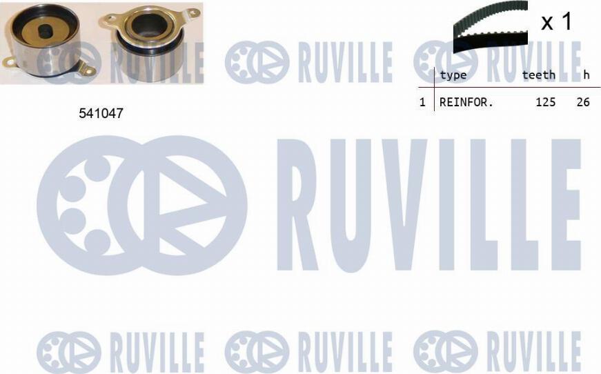 Ruville 550448 - Комплект зубчатого ремня ГРМ autospares.lv