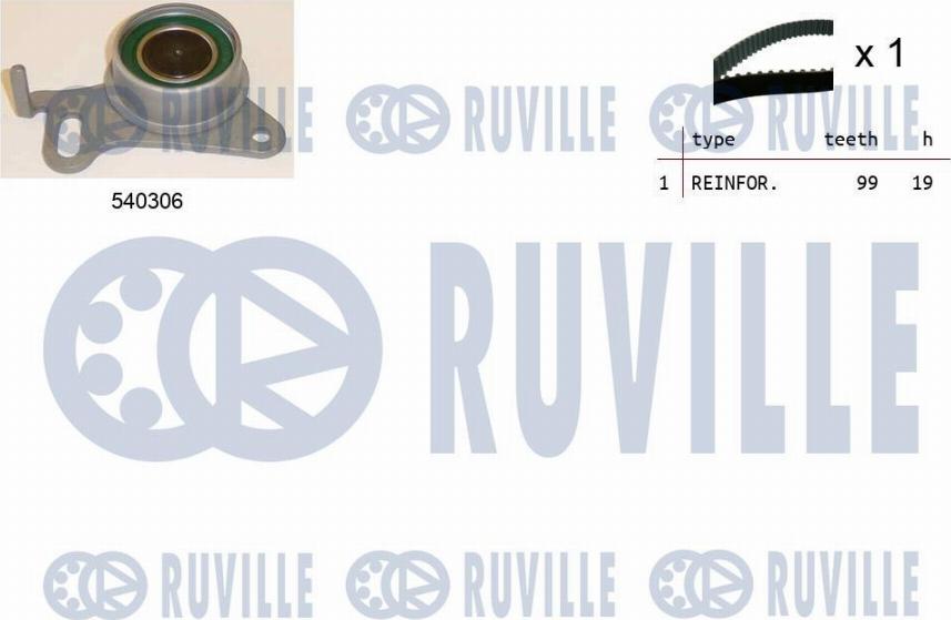 Ruville 550451 - Комплект зубчатого ремня ГРМ autospares.lv