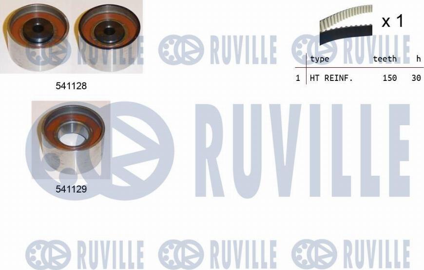 Ruville 550468 - Комплект зубчатого ремня ГРМ autospares.lv