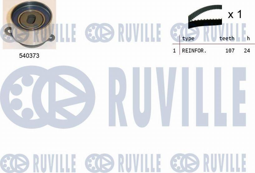 Ruville 550467 - Комплект зубчатого ремня ГРМ autospares.lv