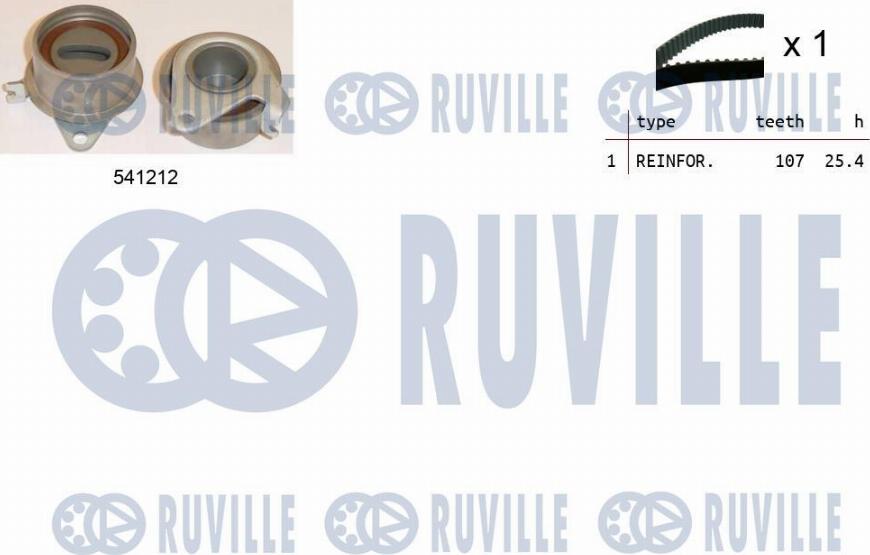 Ruville 550417 - Комплект зубчатого ремня ГРМ autospares.lv