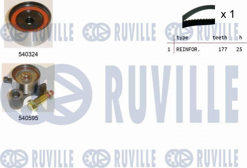 Ruville 550484 - Комплект зубчатого ремня ГРМ autospares.lv