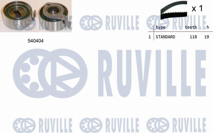 Ruville 550483 - Комплект зубчатого ремня ГРМ autospares.lv