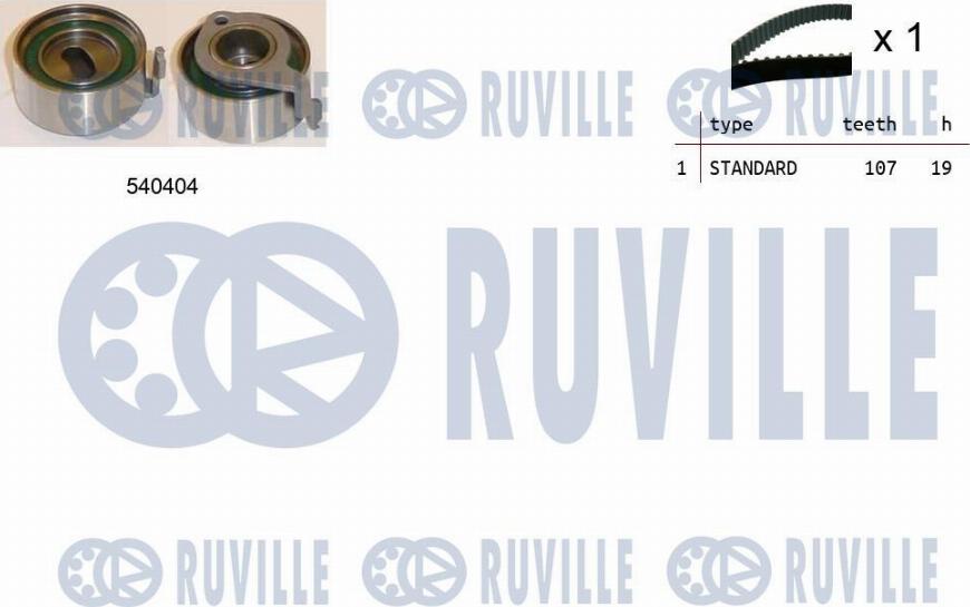 Ruville 550482 - Комплект зубчатого ремня ГРМ autospares.lv