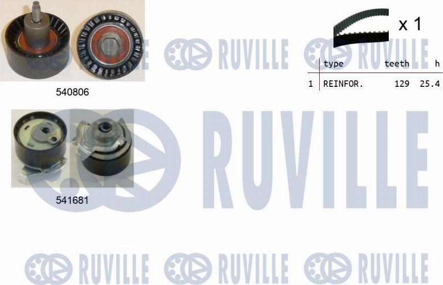 Ruville 550420 - Комплект зубчатого ремня ГРМ autospares.lv