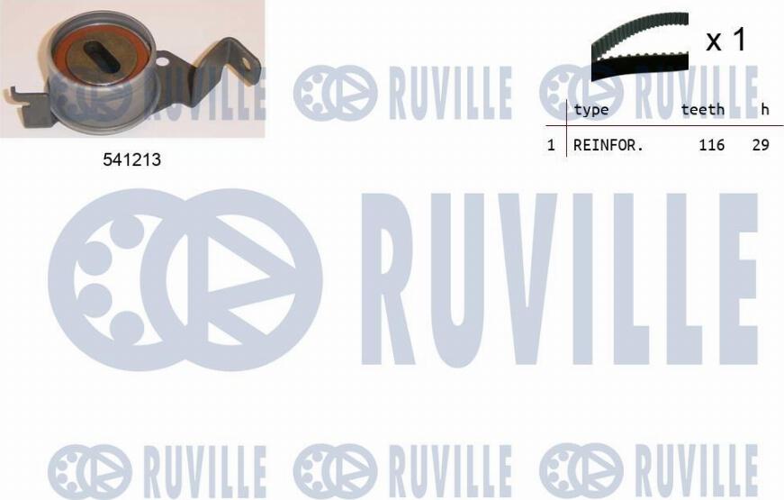 Ruville 550474 - Комплект зубчатого ремня ГРМ autospares.lv