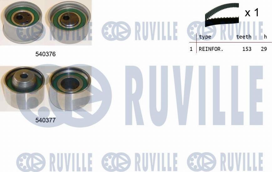 Ruville 550470 - Комплект зубчатого ремня ГРМ autospares.lv