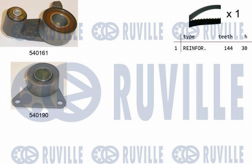 Ruville 550091 - Комплект зубчатого ремня ГРМ autospares.lv