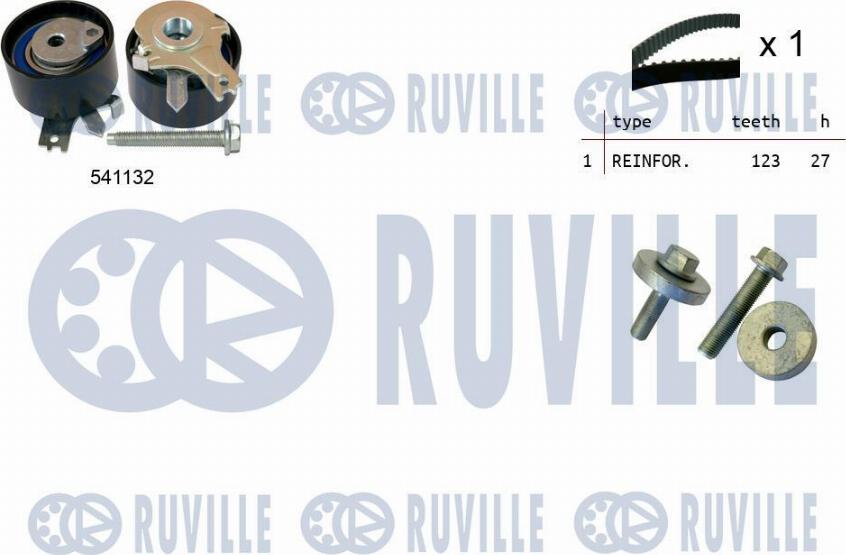 Ruville 550055 - Комплект зубчатого ремня ГРМ autospares.lv