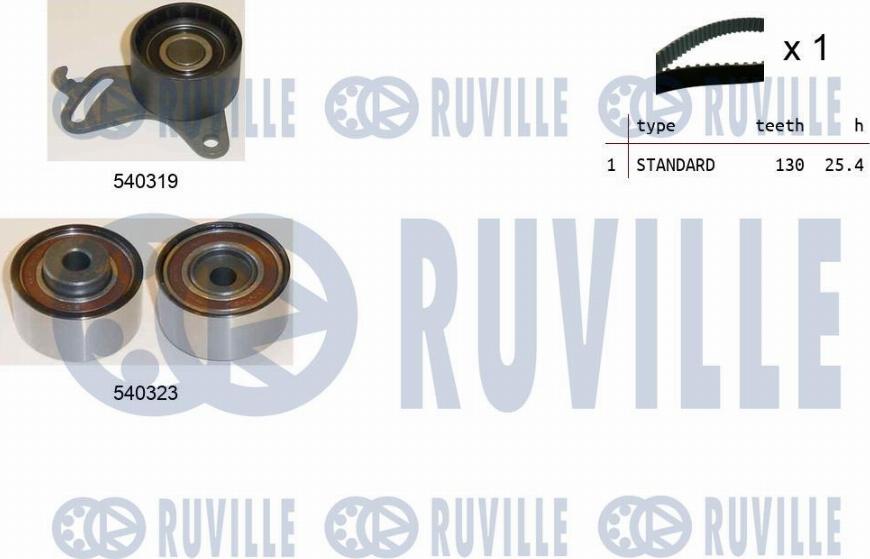 Ruville 550068 - Комплект зубчатого ремня ГРМ autospares.lv