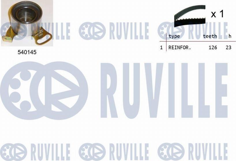 Ruville 550081 - Комплект зубчатого ремня ГРМ autospares.lv