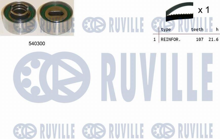 Ruville 550193 - Комплект зубчатого ремня ГРМ autospares.lv