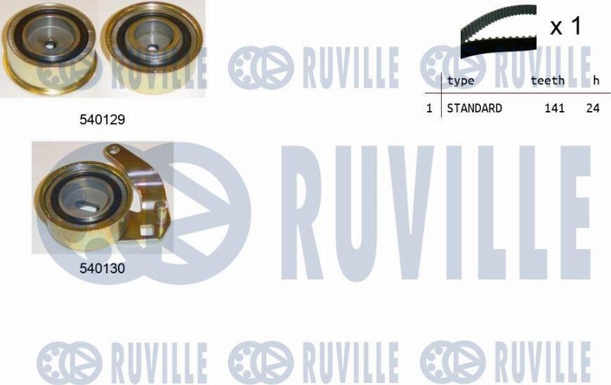 Ruville 550192 - Комплект зубчатого ремня ГРМ autospares.lv