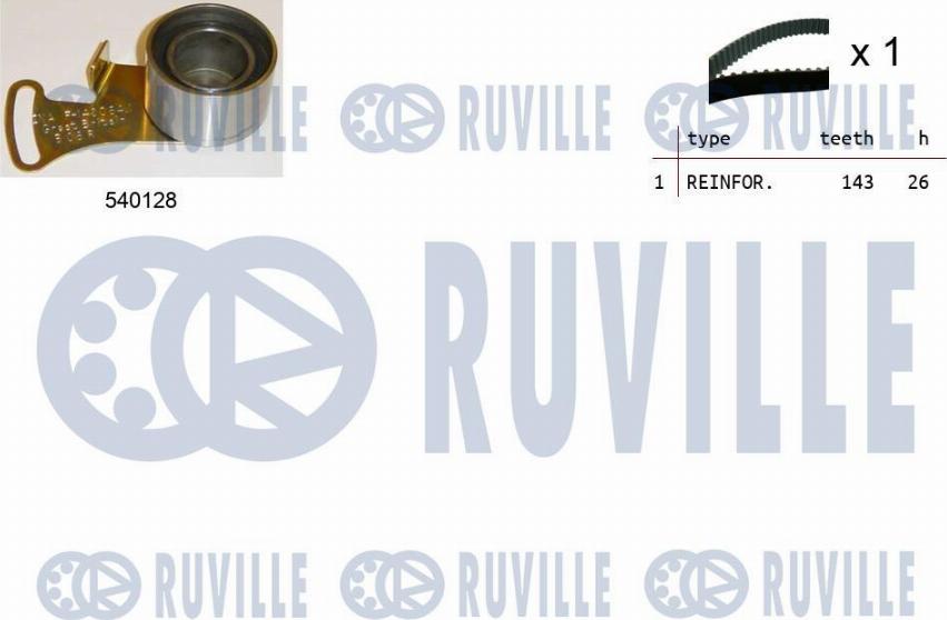 Ruville 550155 - Комплект зубчатого ремня ГРМ autospares.lv