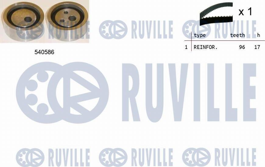 Ruville 550103 - Комплект зубчатого ремня ГРМ autospares.lv