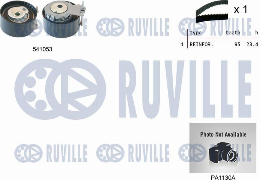 Ruville 5501191 - Водяной насос + комплект зубчатого ремня ГРМ autospares.lv