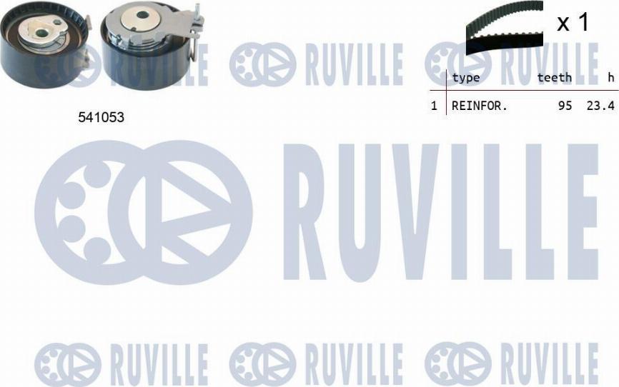 Ruville 550119 - Комплект зубчатого ремня ГРМ autospares.lv