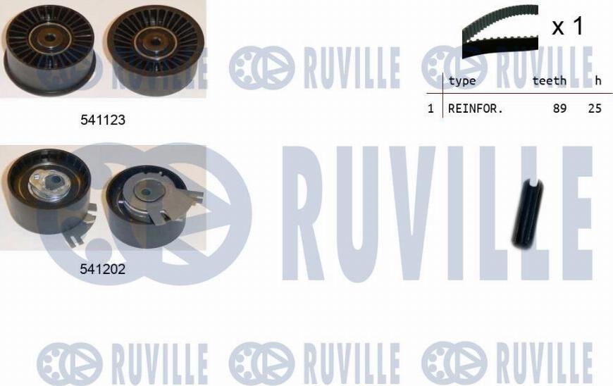 Ruville 550118 - Комплект зубчатого ремня ГРМ autospares.lv