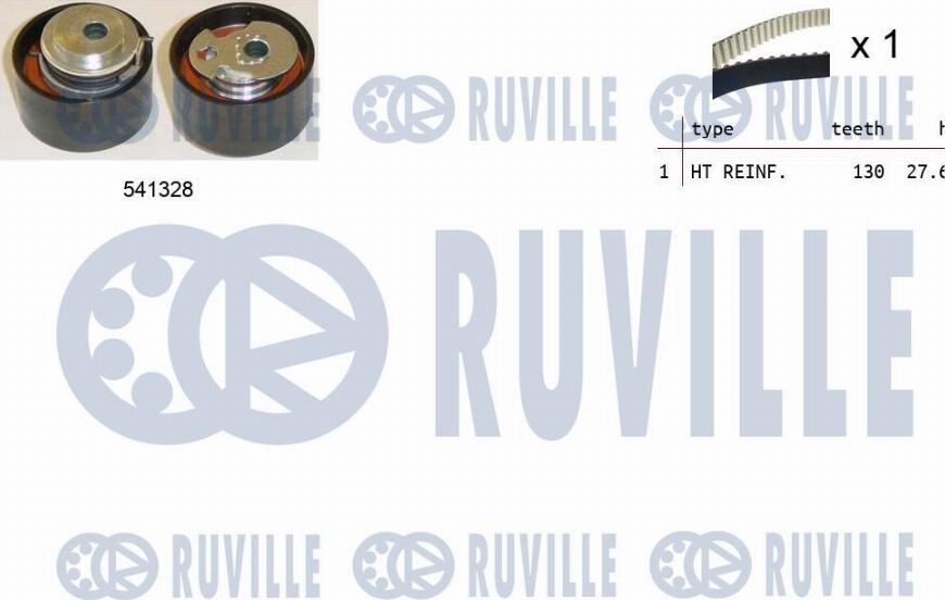 Ruville 550117 - Комплект зубчатого ремня ГРМ autospares.lv