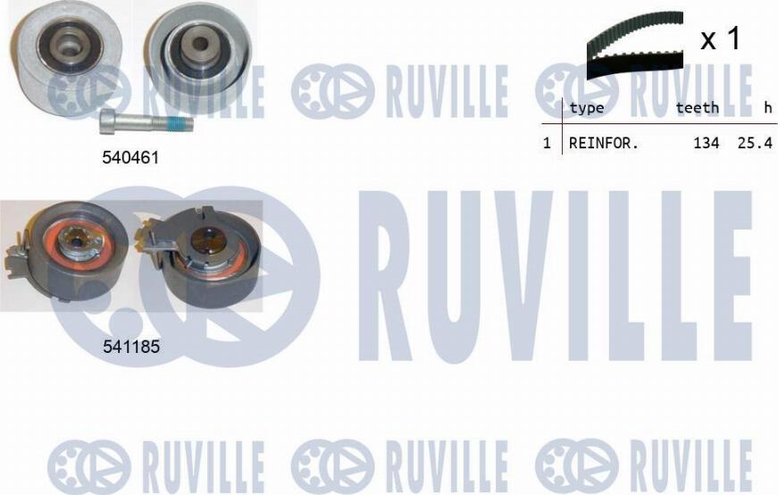 Ruville 550120 - Комплект зубчатого ремня ГРМ autospares.lv
