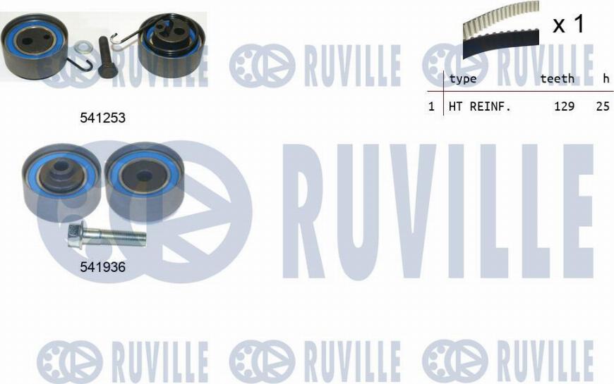 Ruville 550123 - Комплект зубчатого ремня ГРМ autospares.lv