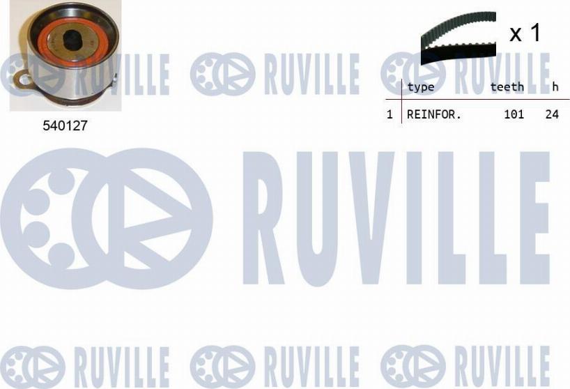 Ruville 550179 - Комплект зубчатого ремня ГРМ autospares.lv