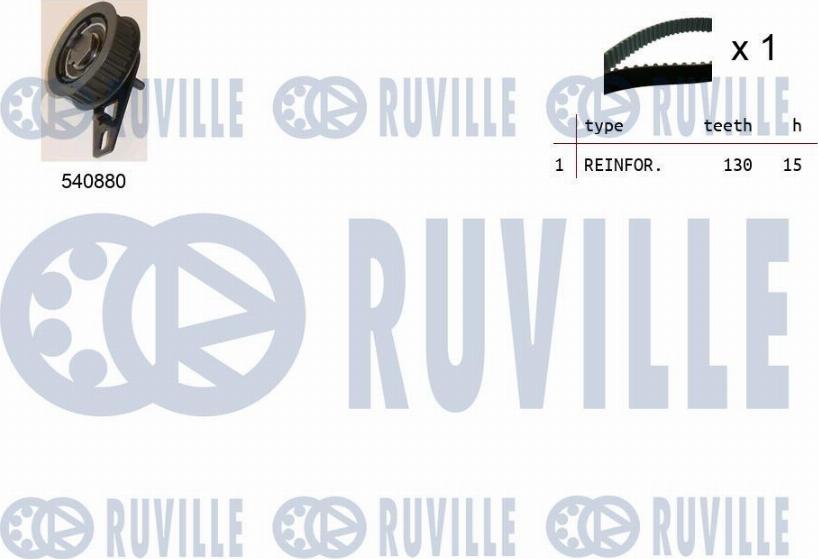 Ruville 550309 - Комплект зубчатого ремня ГРМ autospares.lv