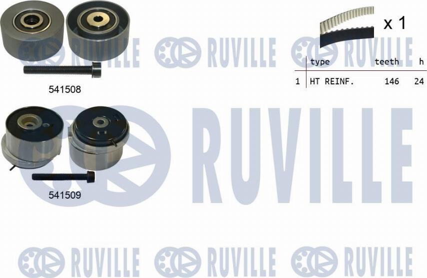 Ruville 550320 - Комплект зубчатого ремня ГРМ autospares.lv