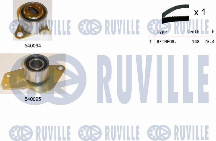 Ruville 550247 - Комплект зубчатого ремня ГРМ autospares.lv
