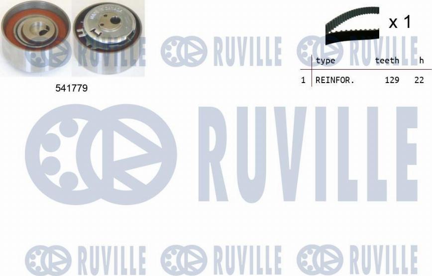 Ruville 550264 - Комплект зубчатого ремня ГРМ autospares.lv