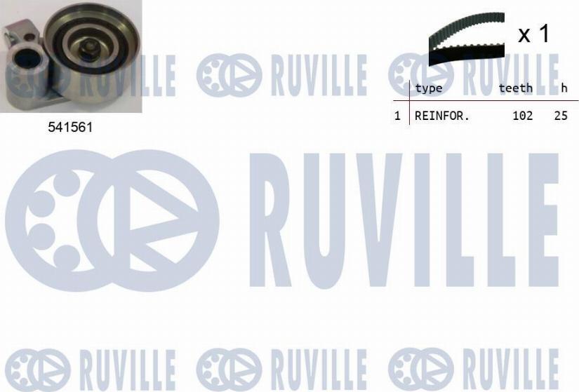 Ruville 550268 - Комплект зубчатого ремня ГРМ autospares.lv