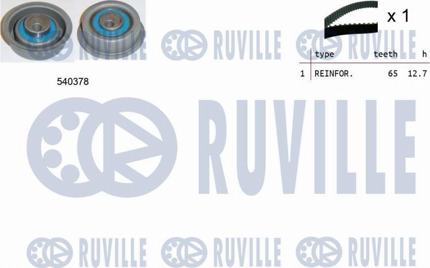 Ruville 550200 - Комплект зубчатого ремня ГРМ autospares.lv