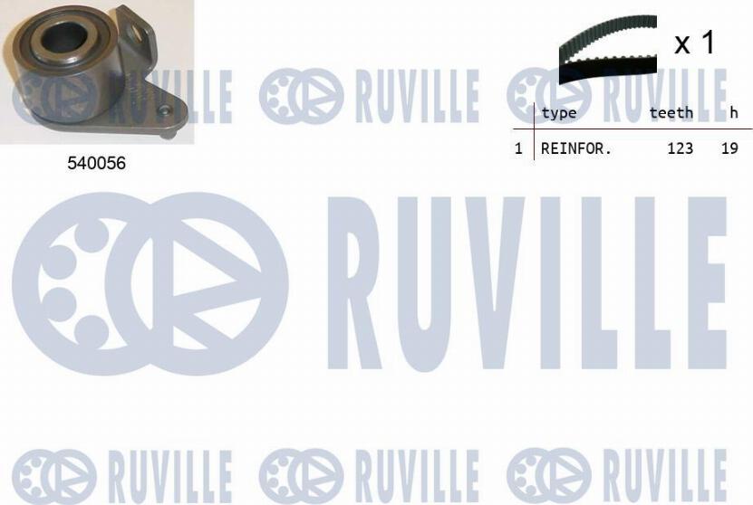 Ruville 550212 - Комплект зубчатого ремня ГРМ autospares.lv