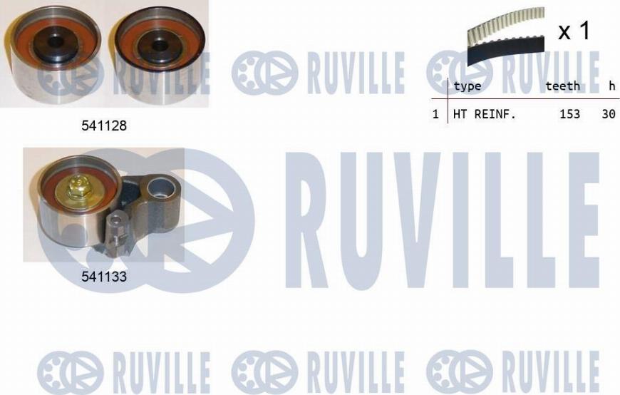 Ruville 550288 - Комплект зубчатого ремня ГРМ autospares.lv