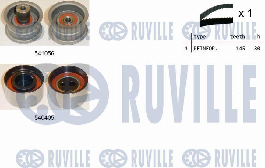 Ruville 550274 - Комплект зубчатого ремня ГРМ autospares.lv