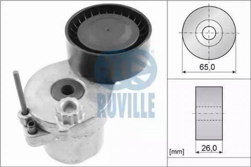 Ruville 55166 - Натяжитель, поликлиновый ремень autospares.lv