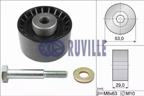 Ruville 55898 - Направляющий ролик, зубчатый ремень ГРМ autospares.lv