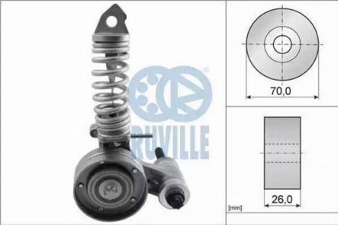 Ruville 55345 - Натяжитель, поликлиновый ремень autospares.lv