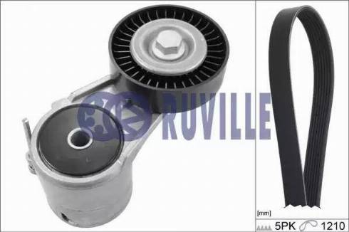 Ruville 5533881 - Поликлиновый ременный комплект autospares.lv