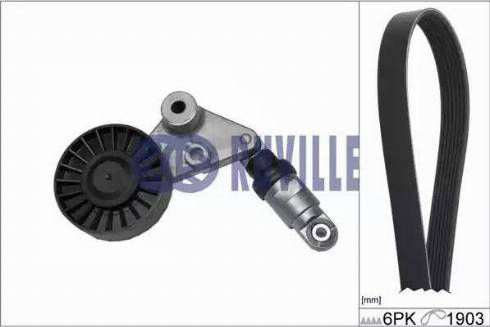 Ruville 5532888 - Поликлиновый ременный комплект autospares.lv