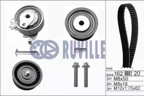 Ruville 5532773 - Комплект зубчатого ремня ГРМ autospares.lv