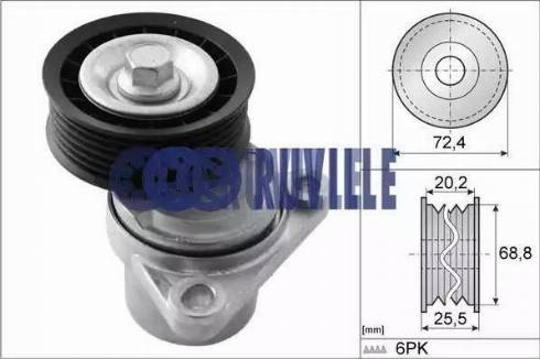 Ruville 55289 - Натяжитель, поликлиновый ремень autospares.lv