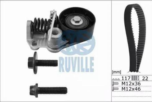 Ruville 5528570 - Комплект зубчатого ремня ГРМ autospares.lv