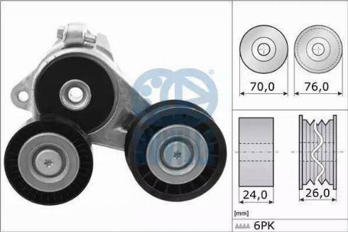 Ruville 55274 - Натяжитель, поликлиновый ремень autospares.lv